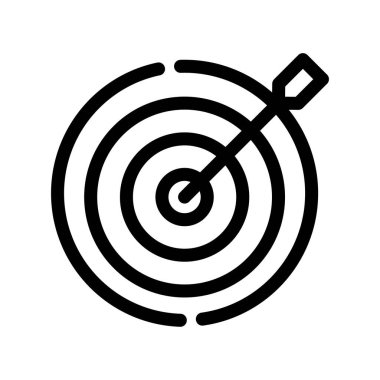 hedef vektör ince çizgi simgesi