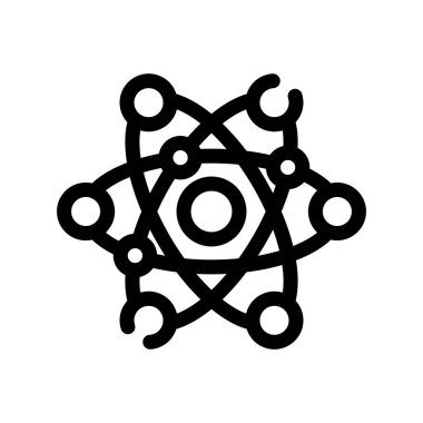 ağ vektörü ince çizgi simgesi