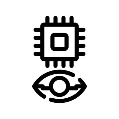 göz vektörü ince çizgi simgesi