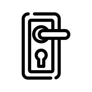 Güvenli asma kilit simgesi, ana hat biçimi