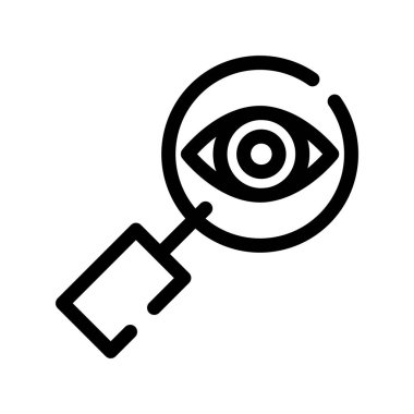 göz vektörü ince çizgi simgesi