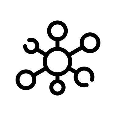 bağlantı vektörü ince çizgi simgesi