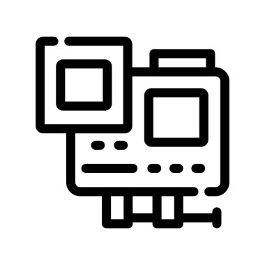 bilgisayar vektörü ince çizgi simgesi