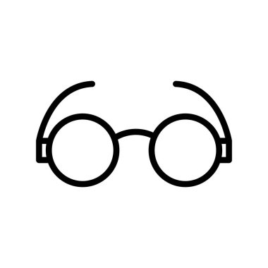 Gözlük ikonu vektörü. Web ve mobil uygulamanız için izole edilmiş vektör sembolü