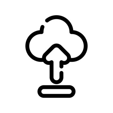 Bulut hesaplama simgesi vektör illüstrasyonu