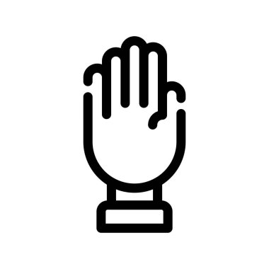 İnsan el çizgisi ikon vektör çizimi