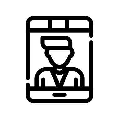 İş adamı simgesinin vektör illüstrasyonu