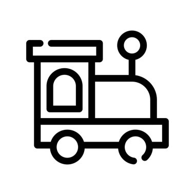 Şeffaf bir arkaplanda taşıyıcı illüstrasyon. Birinci kalite semboller. Konsept ve grafik tasarım için ince çizgi simgesi.