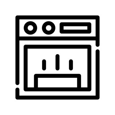 Elektrikli fırın simgesi, taslak biçimi
