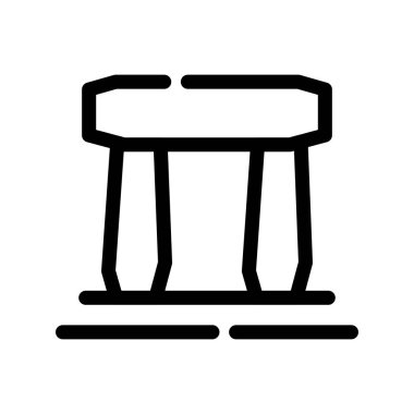 Şeffaf bir arkaplanda tablo vektör çizimi. Birinci kalite semboller. Konsept ve grafik tasarım için ince çizgi simgesi.