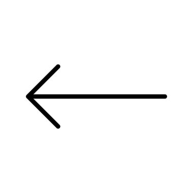 ok yönü simgesi ana hat biçiminde