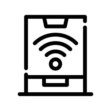 internet vektörü ince çizgi simgesi