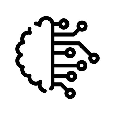 ağ vektörü ince çizgi simgesi