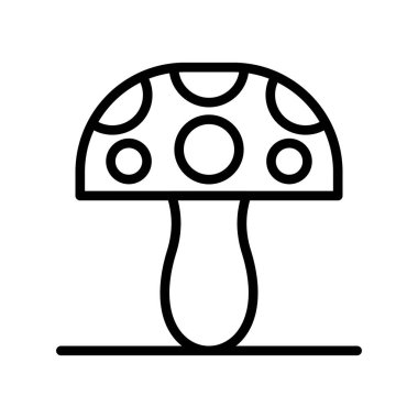 Mantar ikonu. Beyaz arkaplanda izole edilmiş web tasarımı için özet mantar vektörü simgesi