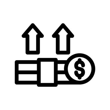 Dolar vektör ince çizgi simgesi