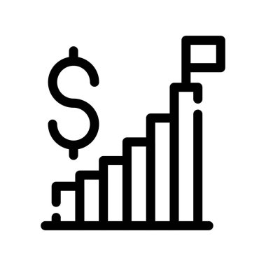 iş grafiği simgesi. Web için grafik vektör simgelerinin özet çizimi