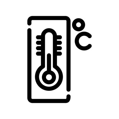 Termometre simgesi vektörde. Logotype