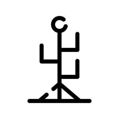 İnsan gövdesi simgesi vektör illüstrasyon tasarımı ile çubuk figürü