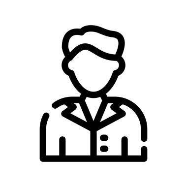 doktor vektör ince çizgi simgesi