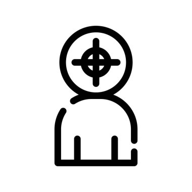 hedef vektör ince çizgi simgesi