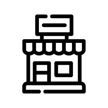 Alışveriş vektörü ince çizgi simgesi