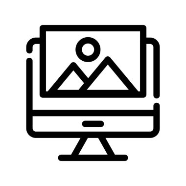 Dizüstü bilgisayar kutsal kişilerin resmi, anahat stili