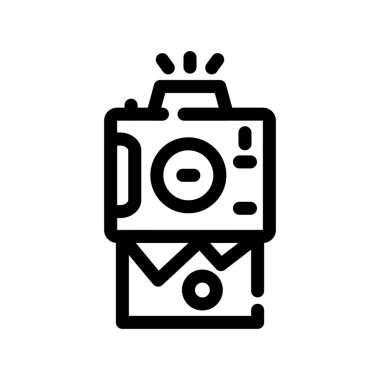 kamera vektörü ince çizgi simgesi