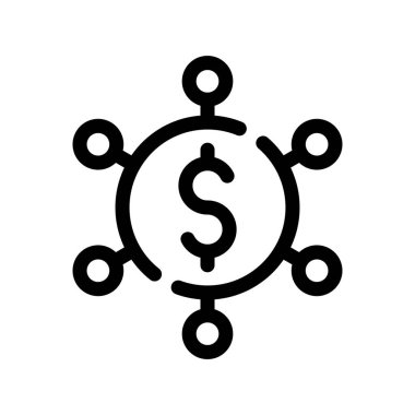 para vektörü ince çizgi simgesi