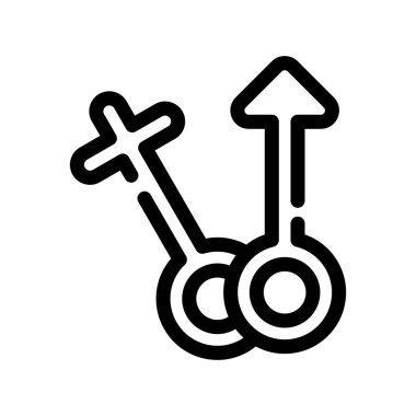 ok vektörü ince çizgi simgesi