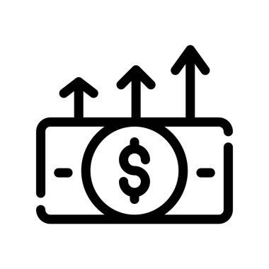 para vektörü ince çizgi simgesi