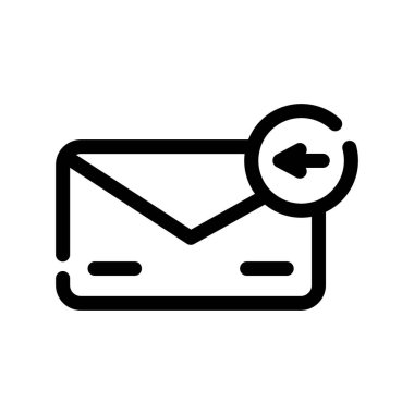 posta vektörü ince çizgi simgesi