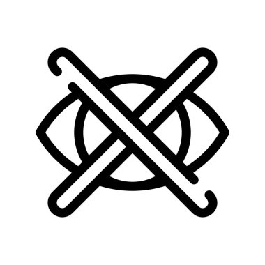 Bir çapraz simgenin vektör illüstrasyonu