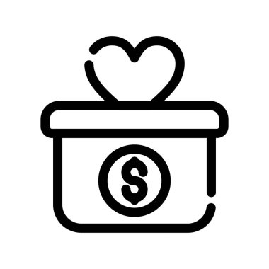 para vektörü ince çizgi simgesi