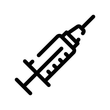 Aşı vektör çizimi olan şırınga tıbbi aşı tasarımı, aşı enjeksiyonu