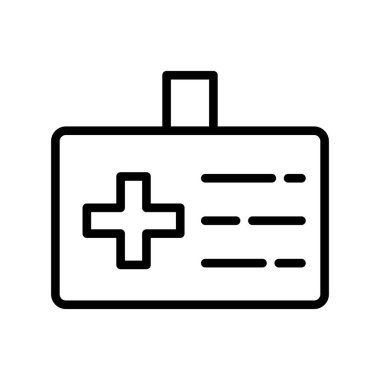 tıbbi vektör ince çizgi simgesi