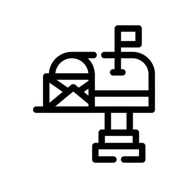 posta vektörü ince çizgi simgesi