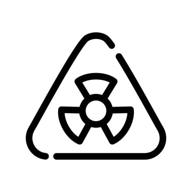 radyasyon vektörü ince çizgi simgesi