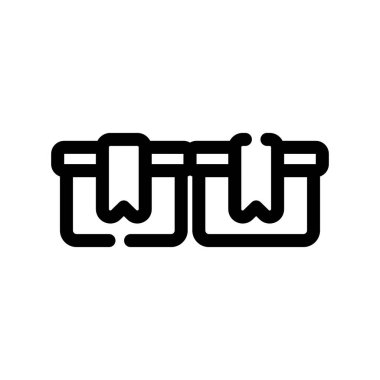 www simge vektörü. izole edilmiş sınır sembolü çizimi