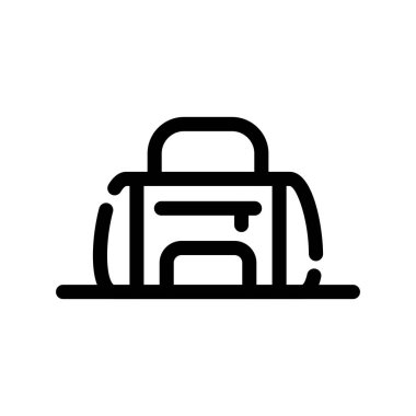 sırt çantası simgesi, vektör illüstrasyonu