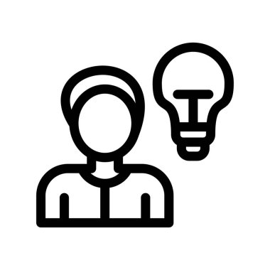 bir kişi simgesinin yaratıcı vektör illüstrasyonu