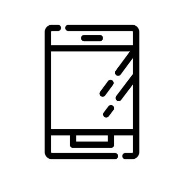 mobil vektör ince çizgi simgesi