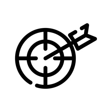 hedef vektör ince çizgi simgesi