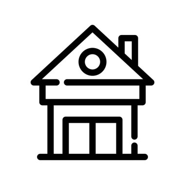 ev vektörü ince çizgi simgesi