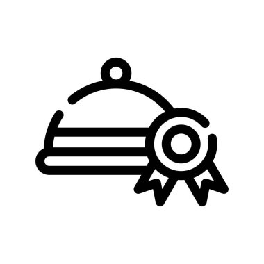 yiyecek vektörü düz çizgi simgesi