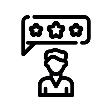 Müşteri değerlendirme simgesi, vektör illüstrasyonu