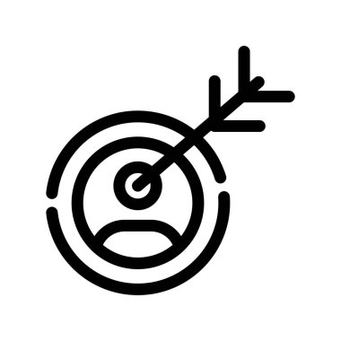 Hedef simge şablon tasarımının illüstrasyon vektörü grafiği