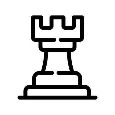 Şato ikon vektörü. İnce çizgi işareti. izole edilmiş sınır sembolü çizimi