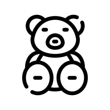 oyuncak simge vektör illüstrasyon tasarımı ile ayı