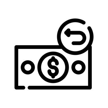 Şeffaf bir arkaplanda para vektör illüstrasyonu. Birinci kalite semboller. Konsept ve grafik tasarım için ince çizgi simgesi.