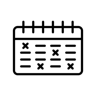 Takvim Simgesi Vektör Özeti Çizimi